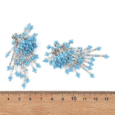 Glass Seed Beads Stud Earrings for Women EJEW-MZ00760-01-1