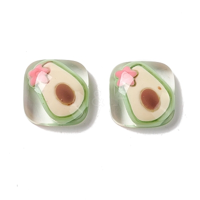 Transparent Resin Cabochons RESI-G034-A01-1