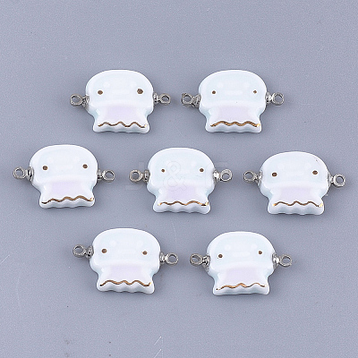 Handmade Porcelain Links connectors PORC-T002-02-1