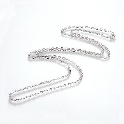 Iron Cable Chains Necklace Making MAK-R013-70cm-P-1