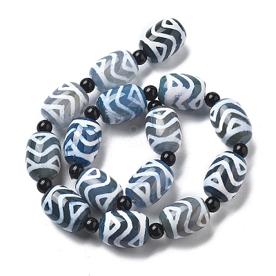 Tibetan Style dZi Beads Strands G-NH0037-C01-02-1