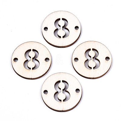 Unfinished Natural Poplar Wood Links Connectors WOOD-S045-138B-8-1