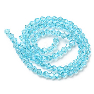 Transparent Electroplate Glass Beads Strands GLAA-F029-2mm-C20-1