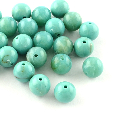 Round Imitation Gemstone Acrylic Beads X-OACR-R029-8mm-06-1