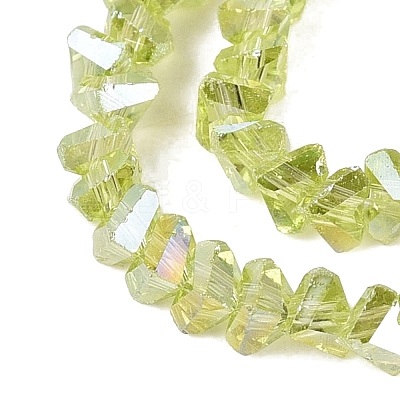 Electroplate Transparent Glass Beads Strands EGLA-Q139-01A-A17-1