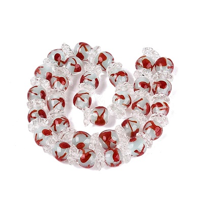 Inner Flower Handmade Lampwork Beads LAMP-Q039-13D-1