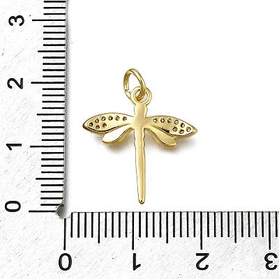 Brass Micro Pave Clear Cubic Zirconia Pendants LS-ZIRC-I070-041G-1