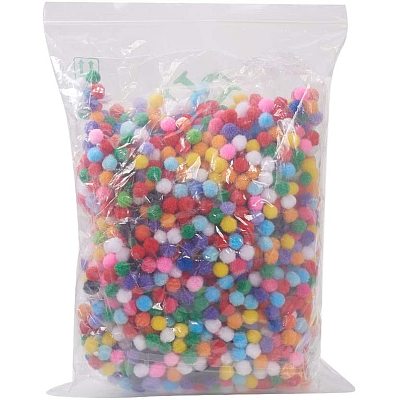10mm Multicolor Assorted Pom Poms Balls About 2000pcs for DIY Doll Craft Party Decoration AJEW-PH0001-10mm-M-1