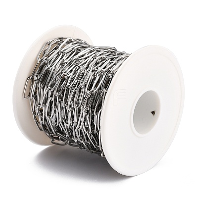 Tarnish Resistant 304 Stainless Steel Paperclip Chains CHS-O010-03P-1