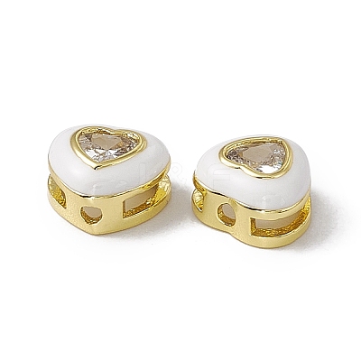 Rack Plating Brass Cubic Zirconia Beads KK-C007-16G-01-1
