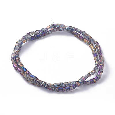 Electroplate Glass Beads Strands EGLA-L023A-FR04-1