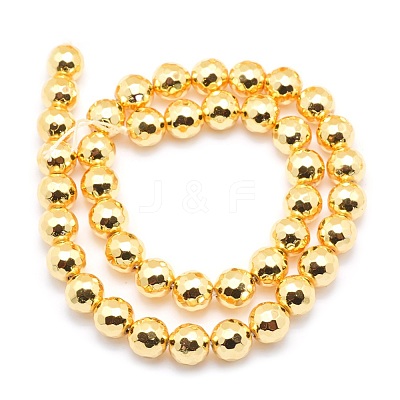 Electroplate Non-magnetic Synthetic Hematite Beads Strands G-L485-02A-G-1