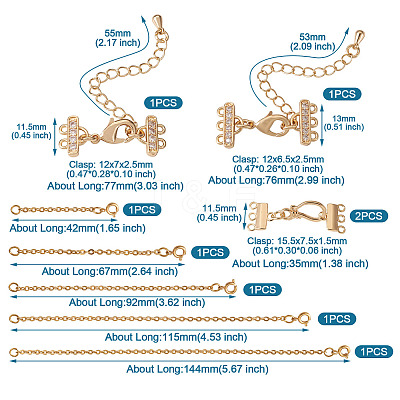 2Pcs Brass Hook and S-Hook Clasps DIY-TA0004-25-1
