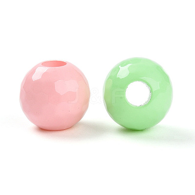 Opaque Acrylic European Beads OACR-I015-62-1
