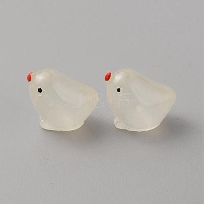 Luminous Resin Chick Display Decoration RESI-WH0038-10E-1