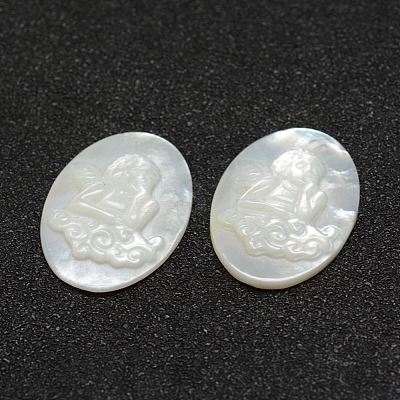 Shell Cameo Cabochons SSHEL-G015-28-15x20mm-1