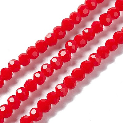 Faceted(32 Facets) Glass Beads Strands LS-EGLA-J042-35B-05-1