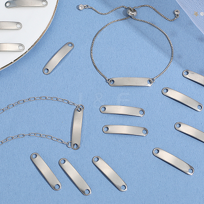 100Pcs 201 Stainless Steel Links/Connectors STAS-BBC0007-41-1
