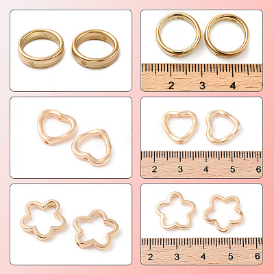 180Pcs 3 Styles CCB Plastic Bead Frame CCB-SP0001-08G-1