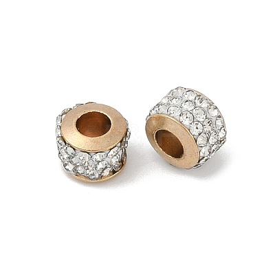 Alloy Rhinestone Clay Pave Beads ALRI-D300-01G-02-1