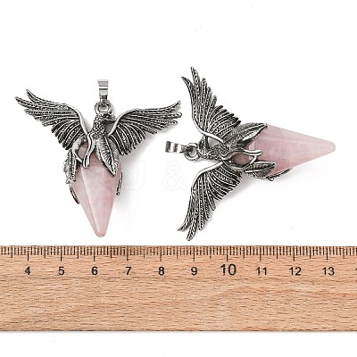 Natural Rose Quartz Pendants GG-C001-02J-1