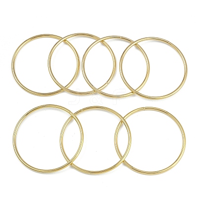 7Pcs Round Vacuum Plating PVD Vacuum Plating 201 Stainless Steel Bangles Sets for Women BJEW-F476-08G-02-1