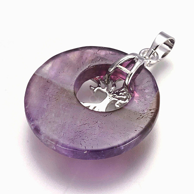 Natural Amethyst Pendants G-F573-C20-1