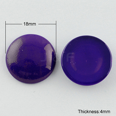 Painted Glass Cabochons DGLA-R026-18mm-4-1