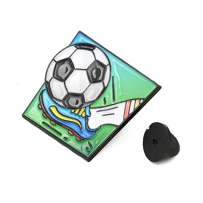 Sports Theme Playing Football Enamel Pins JEWB-L023-02B-EB-1