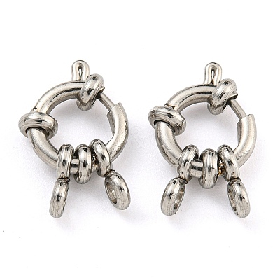 Non-Tarnish 304 Stainless Steel Spring Ring Clasps LS-STAS-G190-17P-C-1