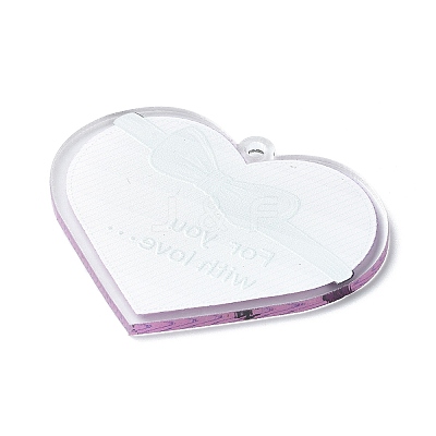 Valentine's Day Transparent Acrylic Pendant OACR-A025-02C-1