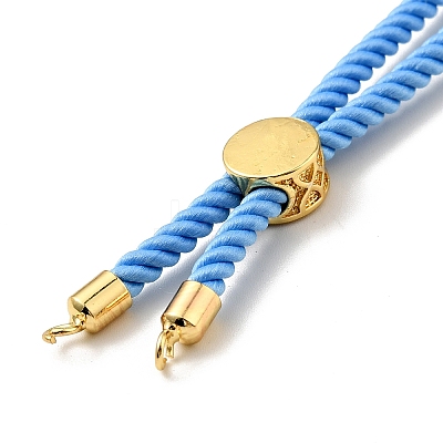 Half Finished Twisted Milan Rope Slider Bracelets FIND-G032-01G-15-1