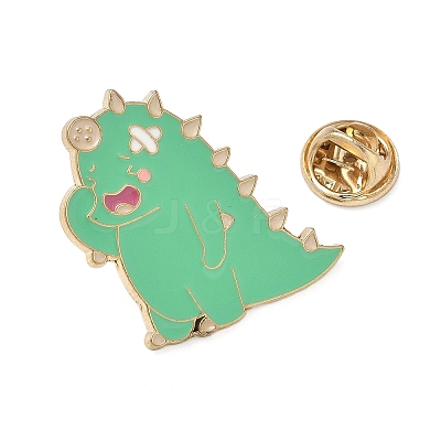 Crying Dinosaur with Woundplast Enamel Pins JEWB-D308-01B-G-1