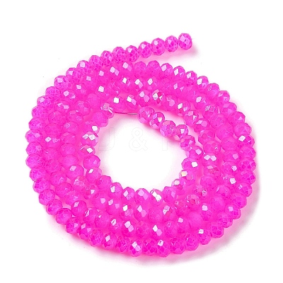 Baking Electroplate Glass Beads Strands LS-DGLA-A039-J2MM-B24-1