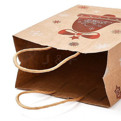 Christmas Theme Hot Stamping Rectangle Paper Bags CARB-F011-02C-1