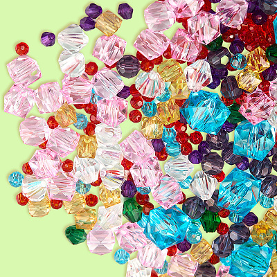1240Pcs 9 Styles Transparent Glass Beads EGLA-PA0001-07-1