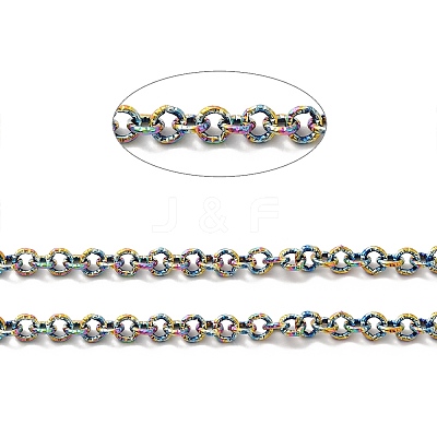 Ion Plating(IP) 304 Stainless Steel Textured Cable Chains STAS-B040-02MC-1