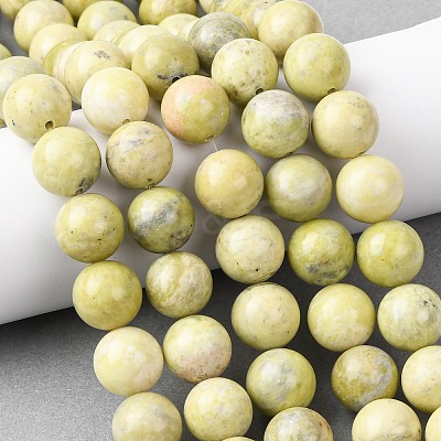 Natural Lemon Jade Beads Strands G-H343-D01-14mm-1