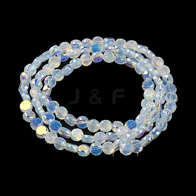 Transparent Electroplate Glass Beads Strands GLAA-Q099-I01-07-1