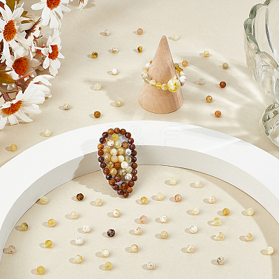 2 Strands Natural Yellow Opal Beads Strands G-NB0005-71-1