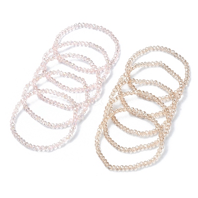 5Pcs Glass Beaded Stretch Bracelet Sets BJEW-YW00003-01-1