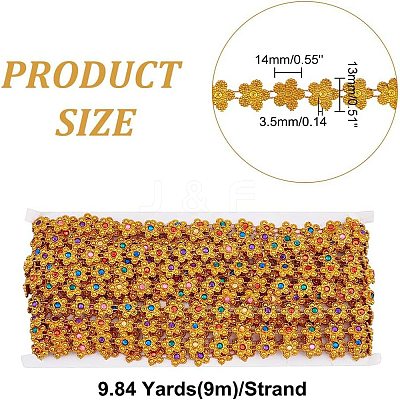 Plastic Beaded Trim Garland Strand FIND-WH0056-89-1