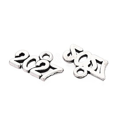 New Year's Day Tibetan Style Alloy Charms FIND-N014-01AS-1