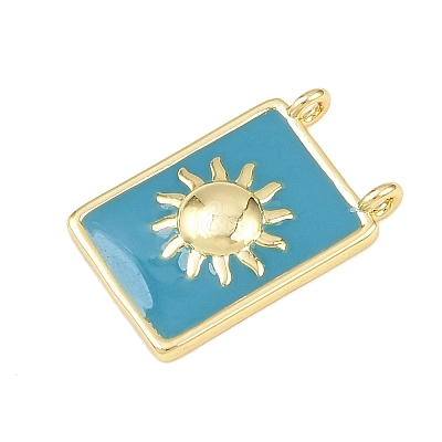 Brass Enamel Pendants KK-L251-01G-D-1