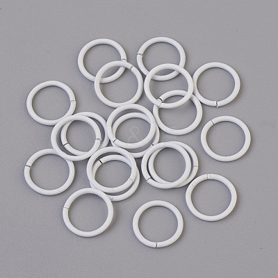 Spray Painted Iron Open Jump Rings X-IFIN-F149-B16-1