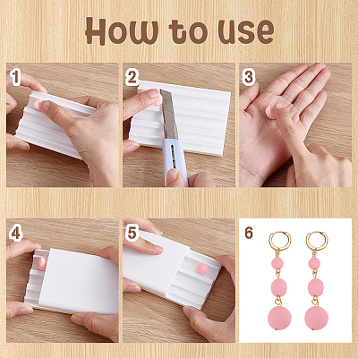 3Pcs Rectangle Plastic Clay Mold TOOL-WH0059-051A-1
