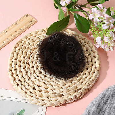 Faux Mink Fur Lapel Pins JEWB-WH0026-94B-1