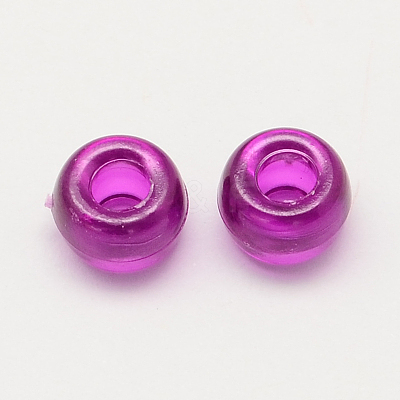Transparent Acrylic European Beads X-MACR-Q156-02-1