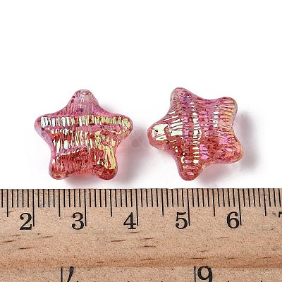 UV Plating Transparent Acrylic Beads OACR-G051-01A-1