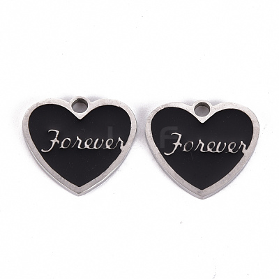 201 Stainless Steel Enamel Pendants STAS-Q238-037-1
